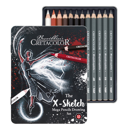 X-Sketch Mega Pencil Drawing 12-Piece Set