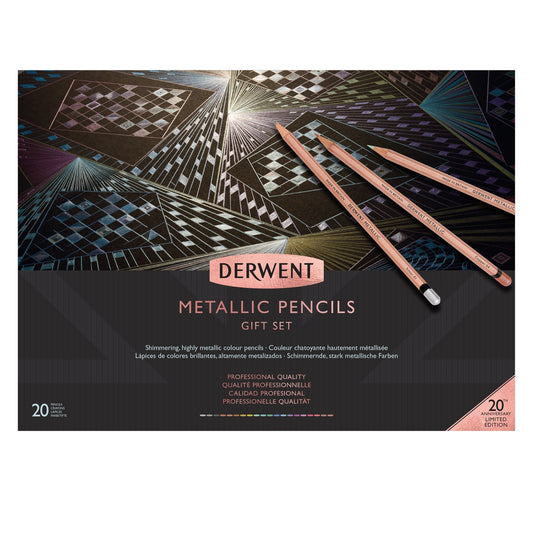 Derwent 20th Anniversary 20 Color Metallic Pencil Set