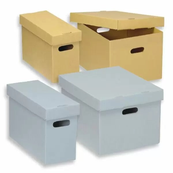 Lineco RTA Archival Record Storage Carton, Tan, Corrugated ...